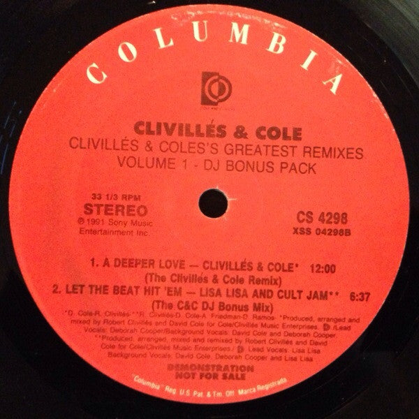 Clivillés & Cole's Greatest Remixes (Volume 1 - DJ Bonus Pack) | Rectangle Triangle  