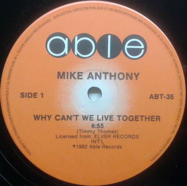 Why Can't We Live Together Mike Anthony
