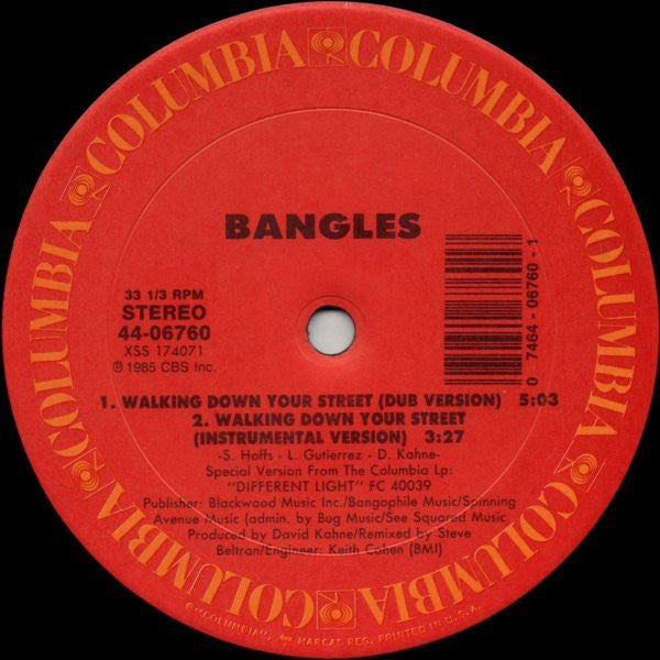 Walking Down Your Street (12" Extended Dance Mixes) Bangles