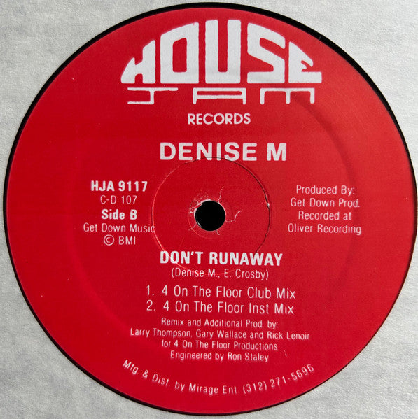 Ne fuyez pas Denise M