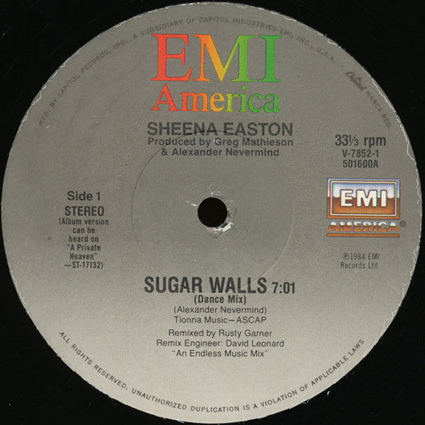 Sugar Walls (Dance Mix) Sheena Easton