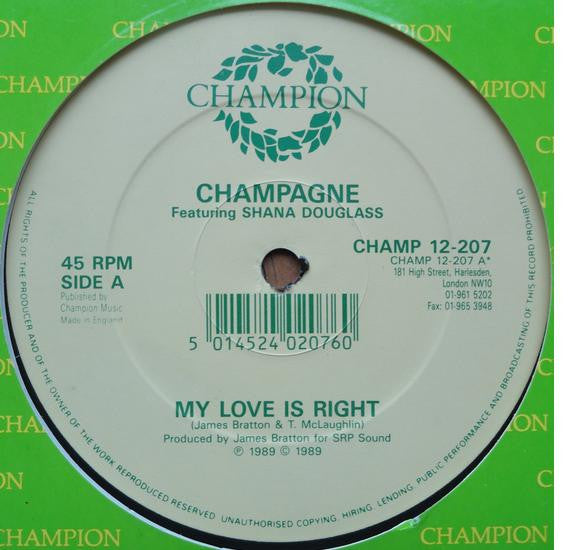My Love Is Right Champagne (2),Shana Douglas