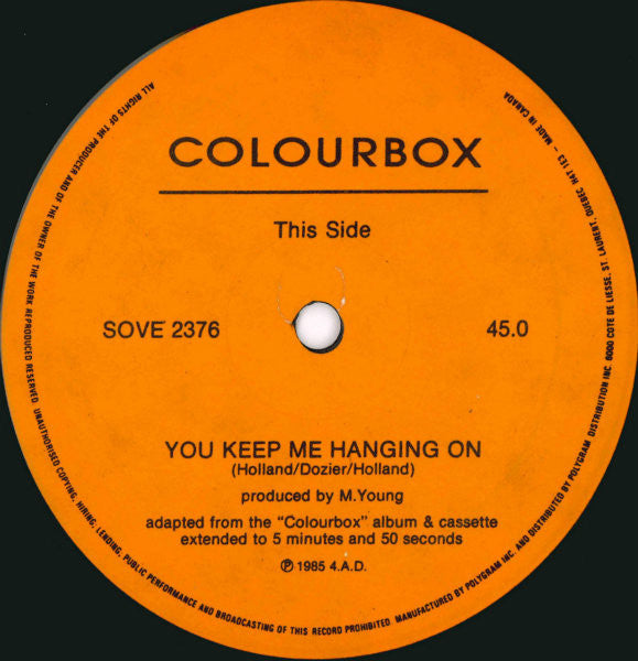 You Keep Me Hanging On Colourbox
