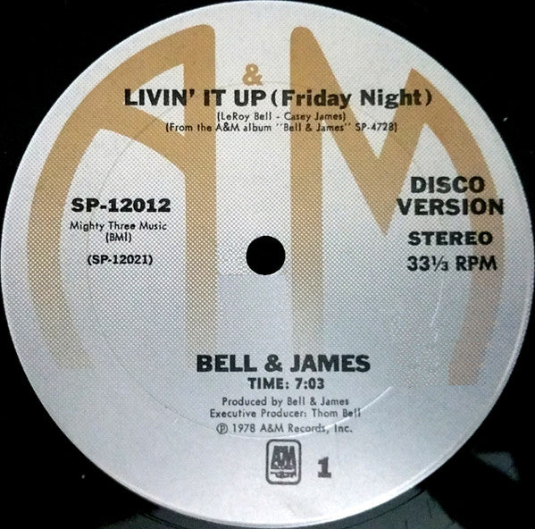 Livin' It Up (Friday Night) Bell & James