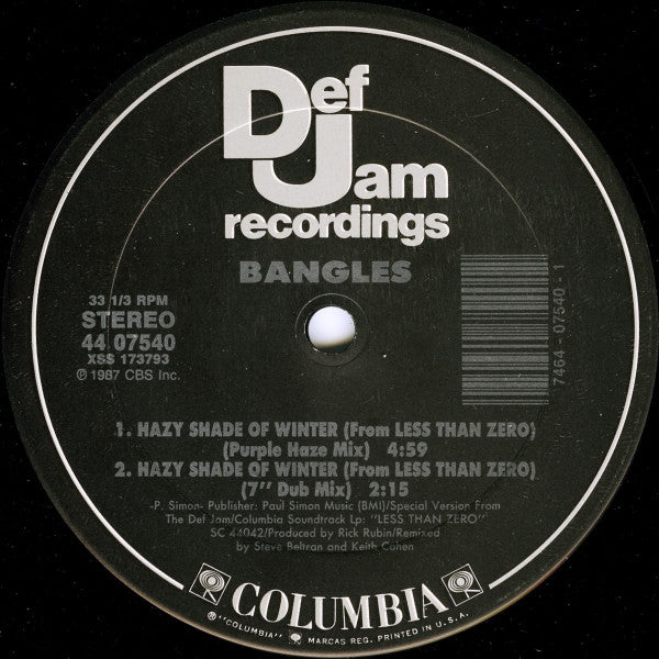 Hazy Shade Of Winter (12" Mixes) | Rectangle Triangle