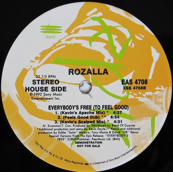 Everybody's Free (To Feel Good) (Promo 1) 2 Rozalla