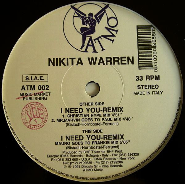J'ai besoin de toi (Remix) Nikita Warren