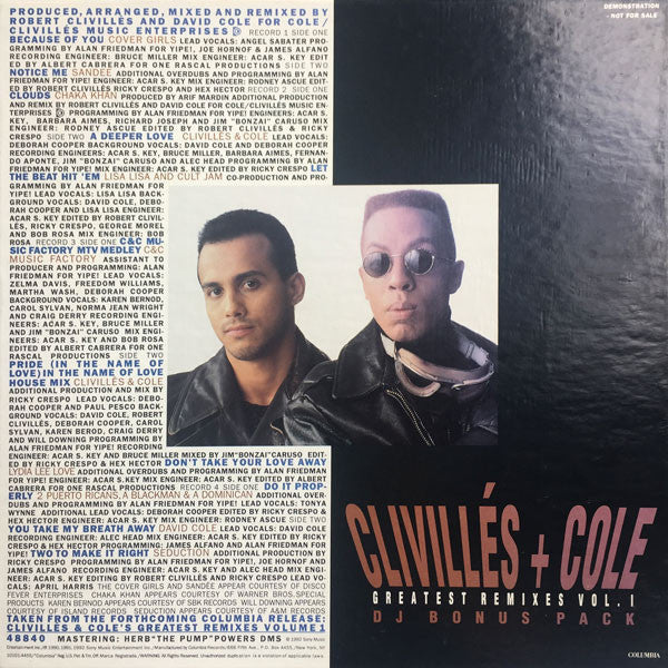 Greatest Remixes Vol. 1 (DJ Bonus Pack) Clivillés & Cole