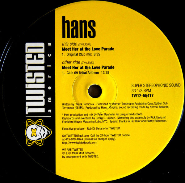 Meet Her At The Love Parade Hans