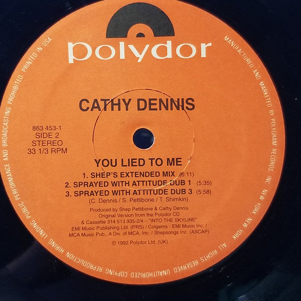 Tu m'as menti Cathy Dennis
