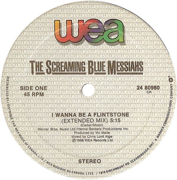 I Wanna Be A Flintstone (Extended Mix) The Screaming Blue Messiahs