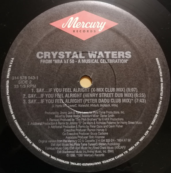 Say...If You Feel Alright Crystal Waters