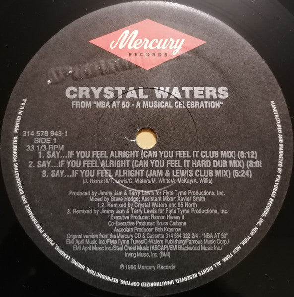 Say...If You Feel Alright Crystal Waters