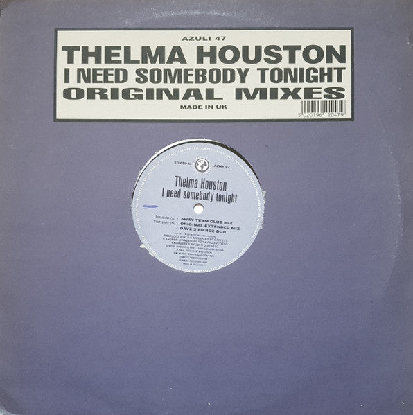 I Need Somebody Tonight (Original Mixes) Thelma Houston