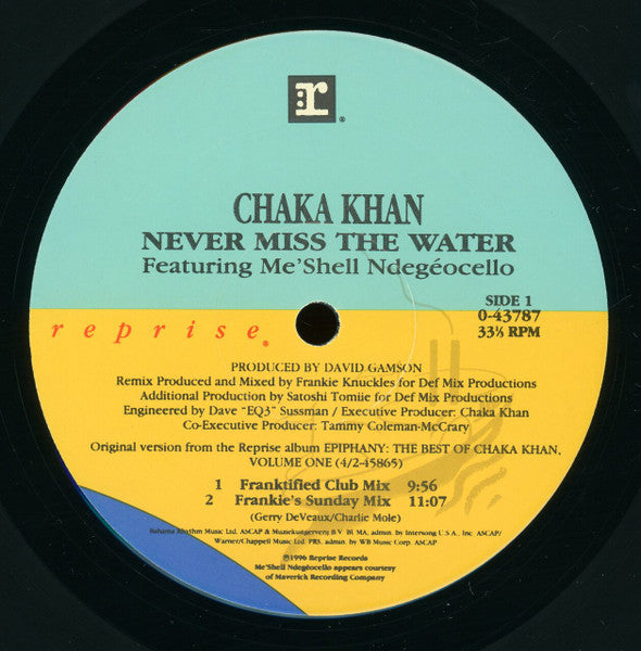Never Miss The Water Chaka Khan,Me'Shell NdegéOcello