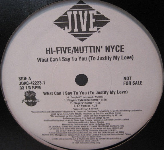 Que puis-je te dire (pour justifier mon amour) Salut cinq, Nuttin' Nyce