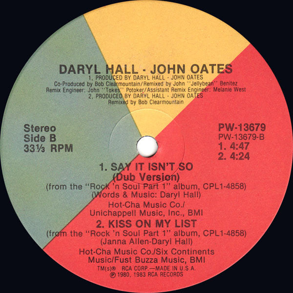 Say It Isn't So Daryl Hall & John Oates