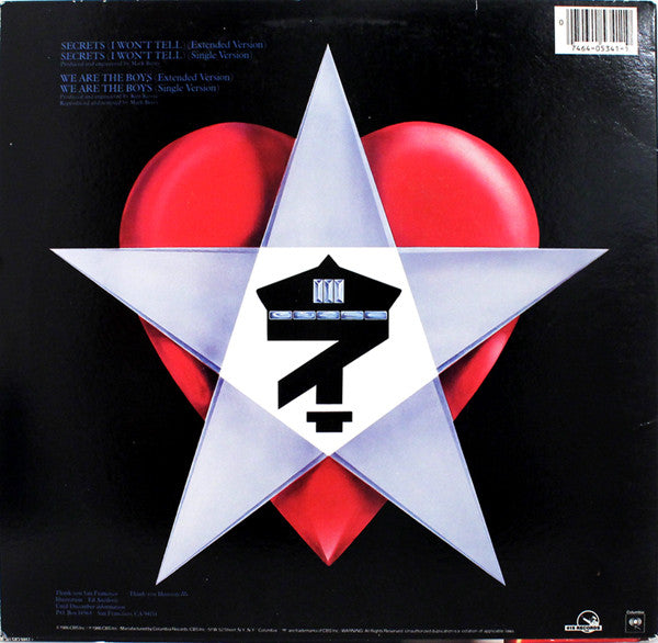 Secrets (I Won't Tell) / We Are The Boys | Rectangle Triangle