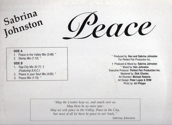 Peace Sabrina Johnston