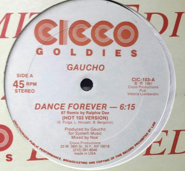 Dance Forever (87 Remix By Ralphie Dee) Gaucho