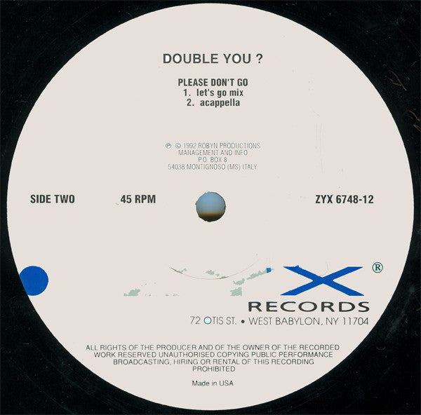 Please Don't Go 3 Double You