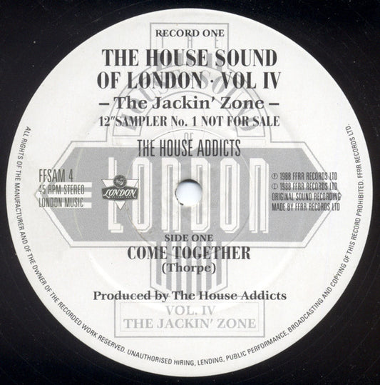 The House Sound Of London • Vol IV - The Jackin' Zone - 12" Sampler No. 1 | Rectangle Triangle