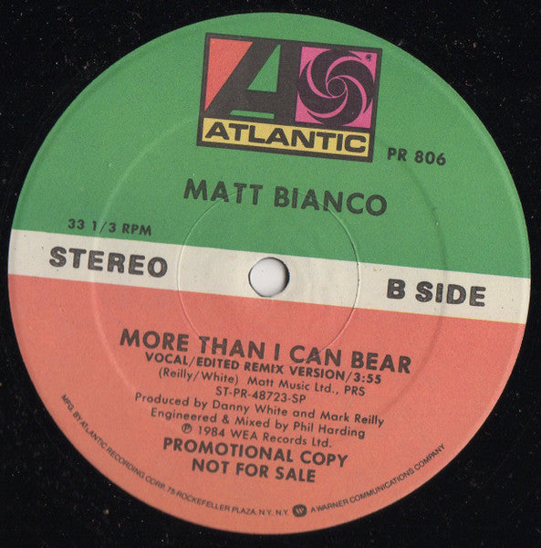 More Than I Can Bear Matt Bianco