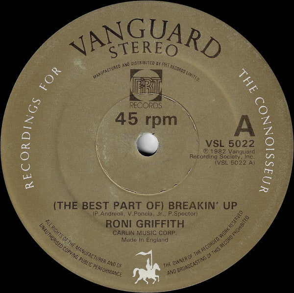 (The Best Part Of) Breakin' Up / Love Is The Drug Roni Griffith