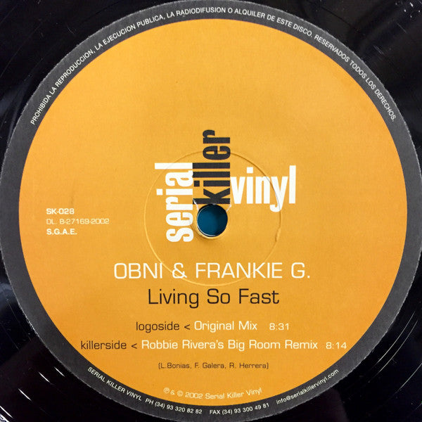 Living So Fast Obni DJ,Frankie G.