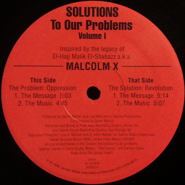 Volume 1 : Inspiré par l'héritage de Malcolm X Solutions à nos problèmes