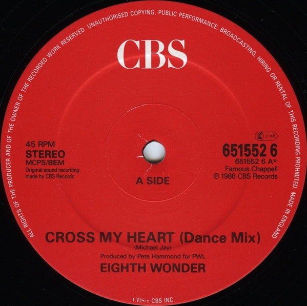 Cross My Heart (Dance Mix) Eighth Wonder
