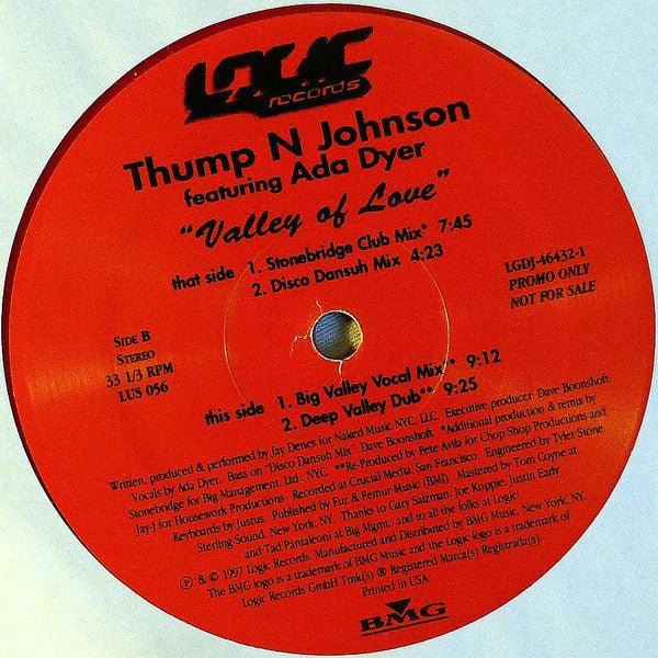 Valley Of Love Thump'N'Johnson,Ada Dyer