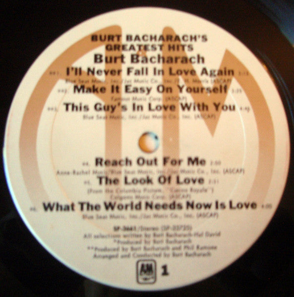Burt Bacharach's Greatest Hits Burt Bacharach