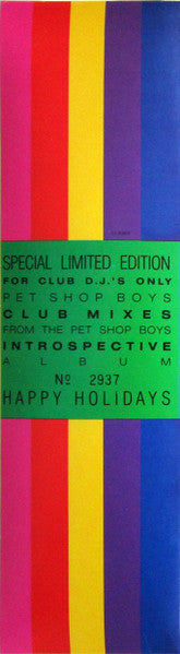 Club Mixes From The Pet Shop Boys Introspective Album Pet Shop Boys