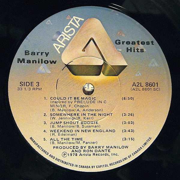 Greatest Hits Barry Manilow