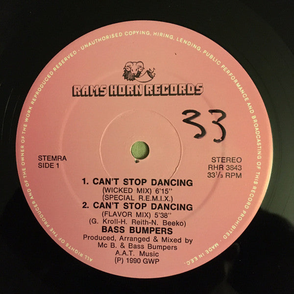 Can't Stop Dancing Bass Bumpers