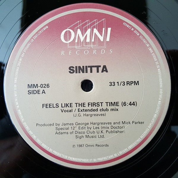 Feels Like The First Time Sinitta