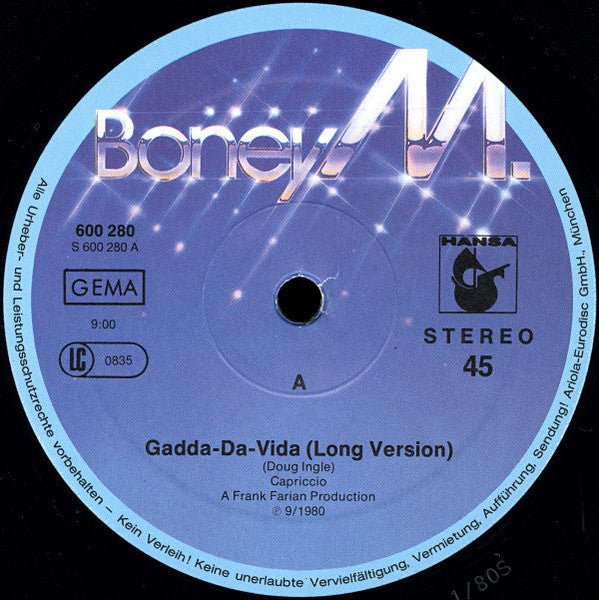 Gadda-Da-Vida (version longue) Boney M.