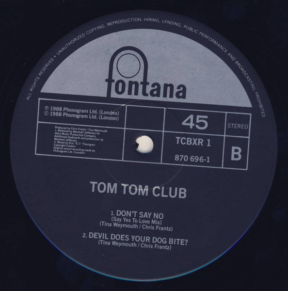 Ne dis pas non (Les remixes de Marshall Jefferson) Club Tom Tom