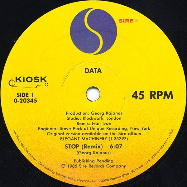 Stop (Remix) / Blow (Remix) Data (2)