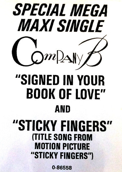 Signed In Your Book Of Love / Sticky Fingers | Rectangle Triangle