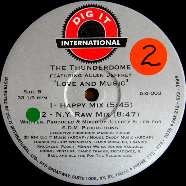 Love And Music The Thunderdome,Allen Jeffrey