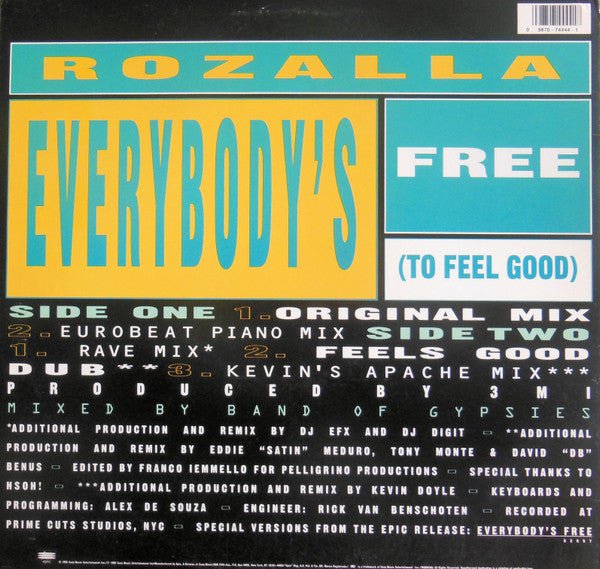 Tout le monde est libre (de se sentir bien) Rozalla