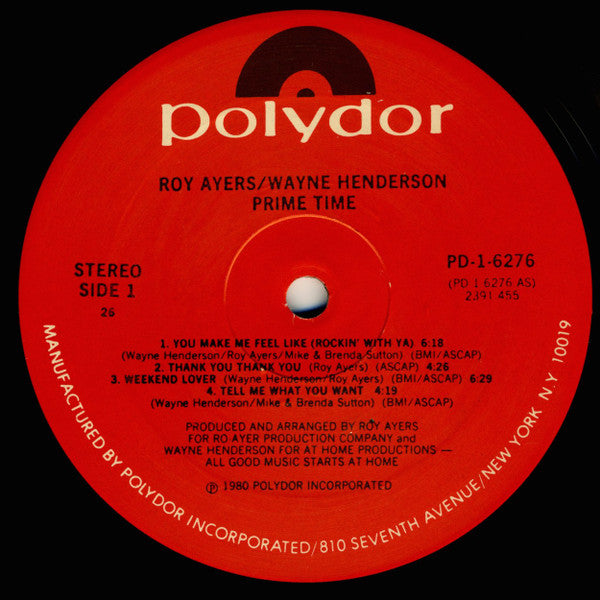Prime Time Roy Ayers,Wayne Henderson