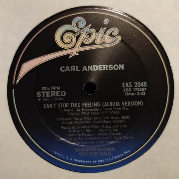Can't Stop This Feeling Carl Anderson