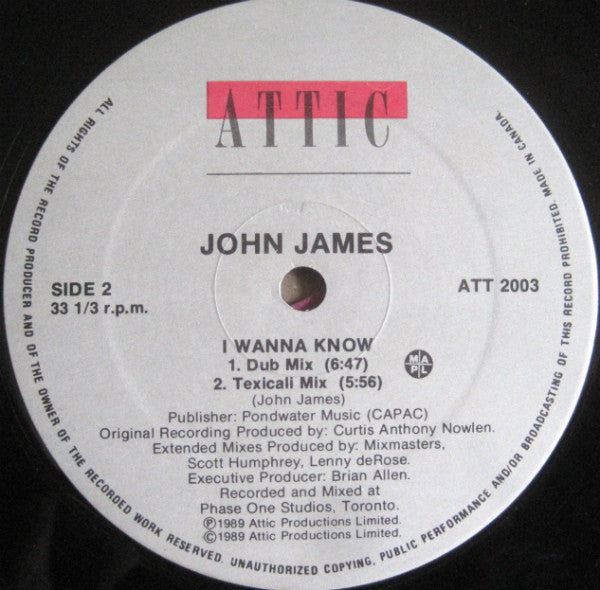 I Wanna Know John James