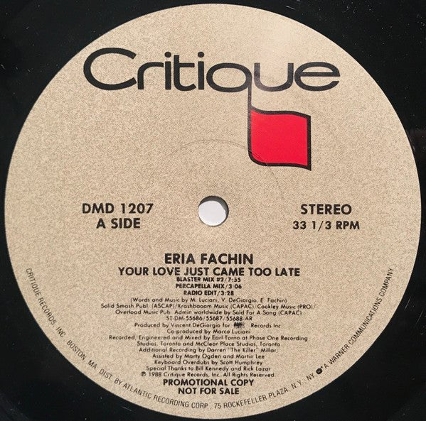 Your Love Just Came Too Late Eria Fachin