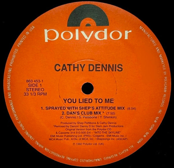Tu m'as menti Cathy Dennis