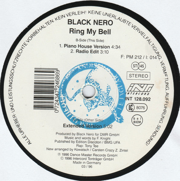 Ring My Bell Black Nero