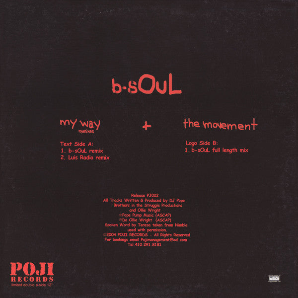 My Way / The Movement B-Soul